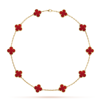 Ziri Radiant Necklace- GOLD Red Stone