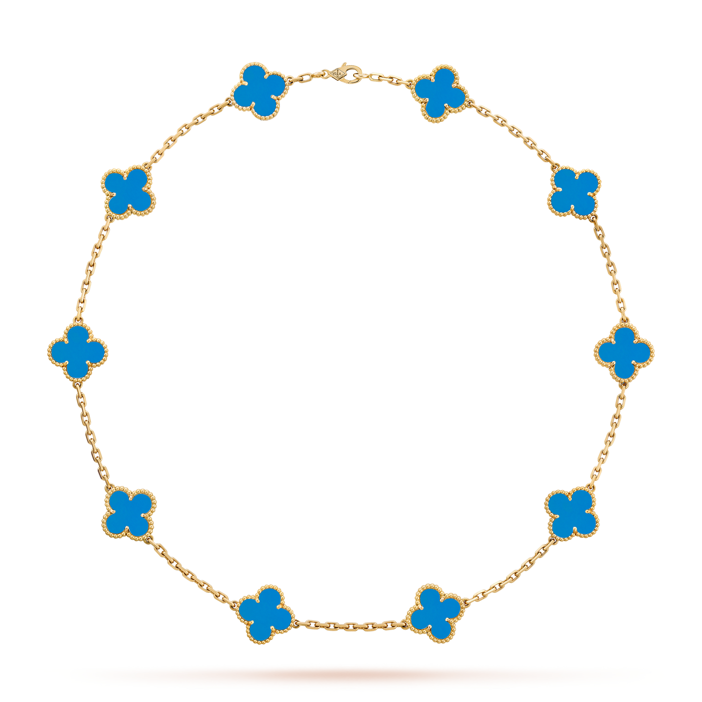 Ziri Radiant Necklace- SILVER Blue Stone