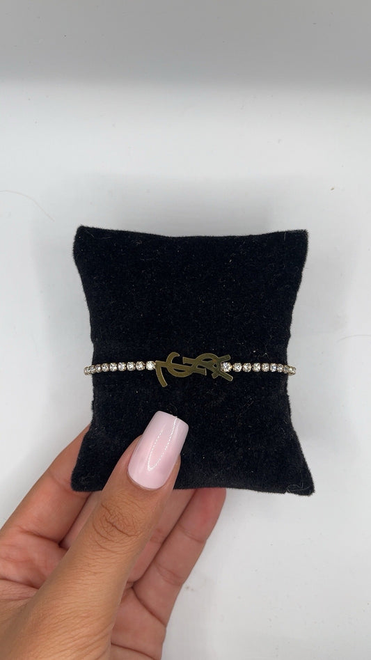 YSL Rhinestone Bracelet