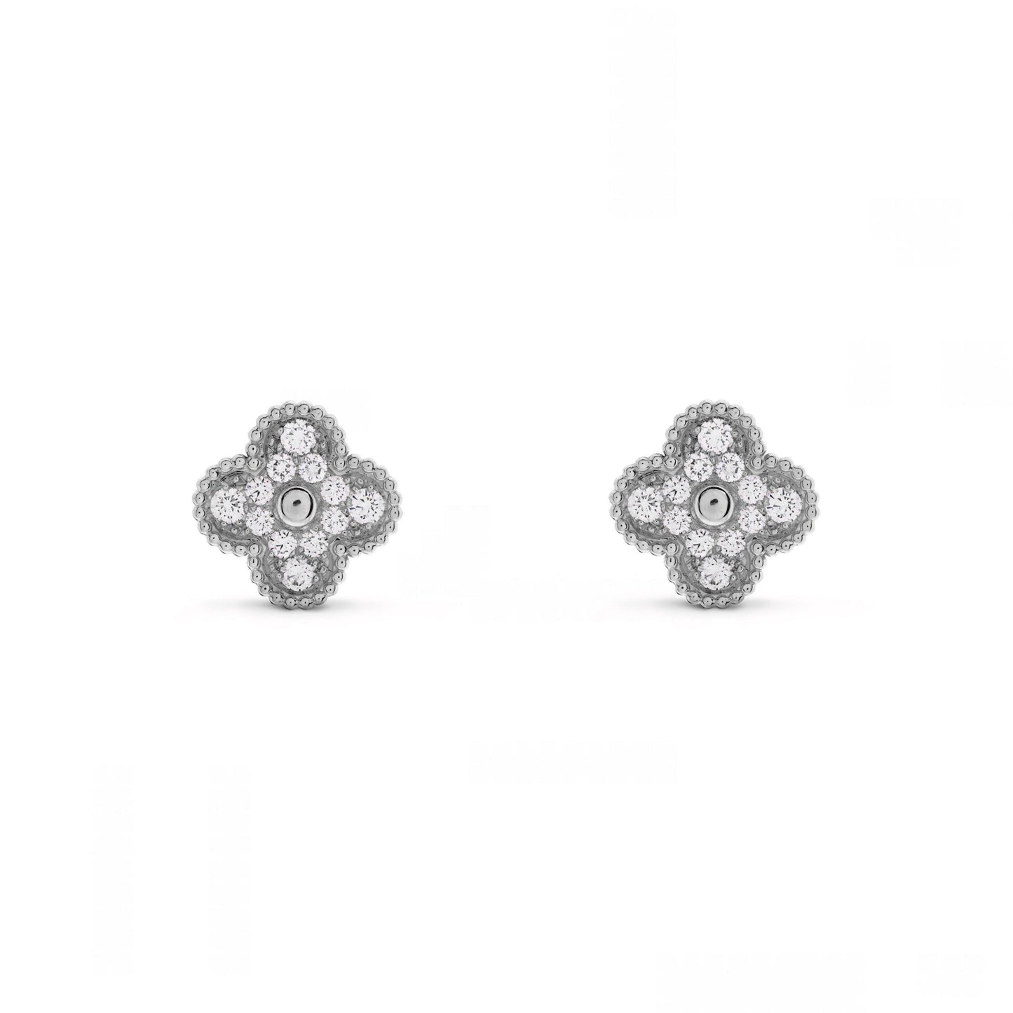 Radiant Diamond Earrings- SILVER