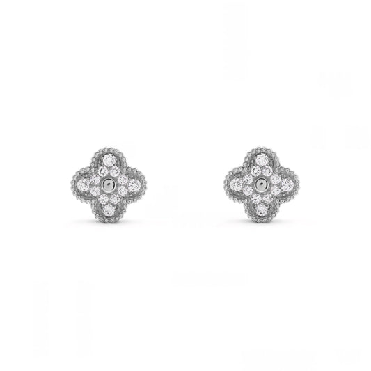Radiant Diamond Earrings- SILVER