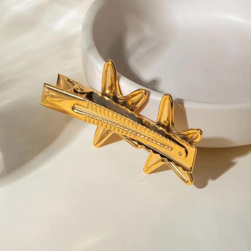 Tropischer Seestern, goldene Haarspange