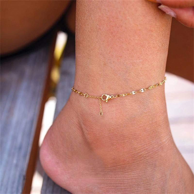 Charlotte Chain Anklet- GOLD