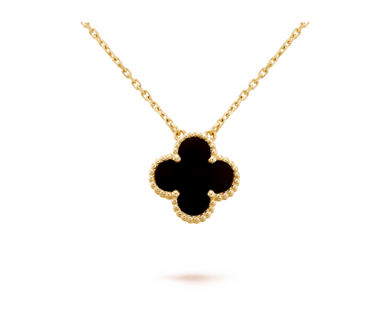 Ziri Radiant Necklace- GOLD Black Stone