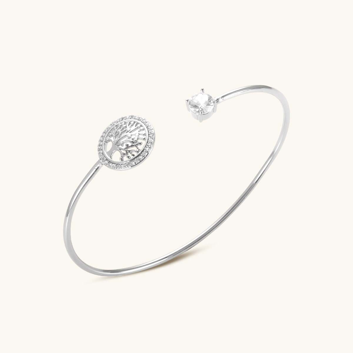 Tree Of Life Stone Bangle Bracelet