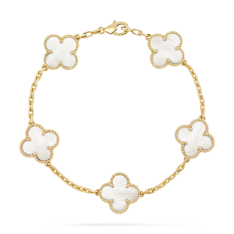 Ziri Radiant Bracele- GOLD White Stone
