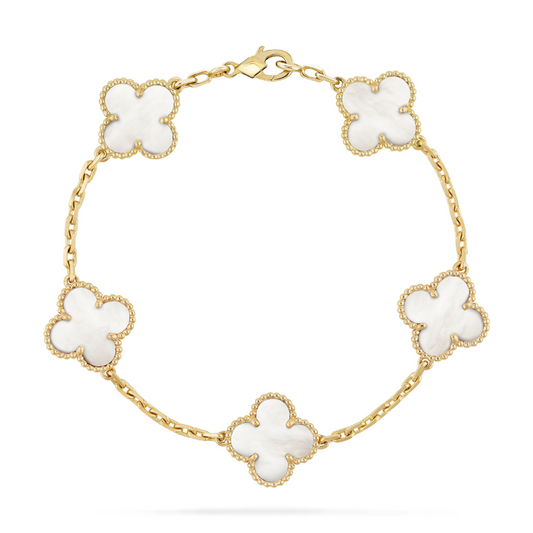 Ziri Radiant Bracele- GOLD White Stone