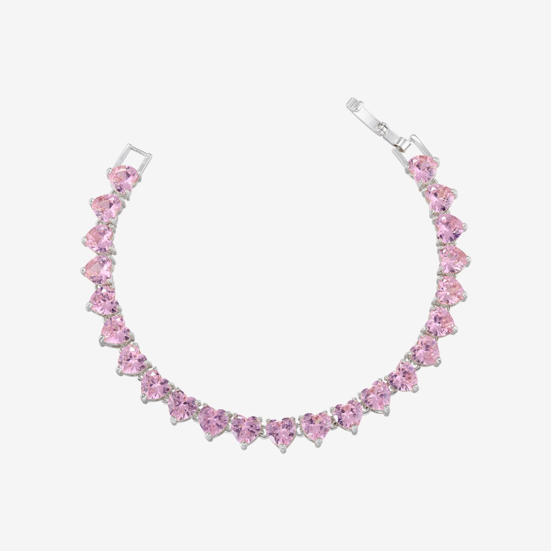 Ziri Pietra Rosa Bracelet- ARGENTO