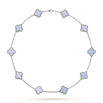 Ziri Radiant Necklace- ARGENTO Pietra Bianco