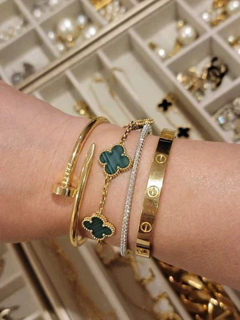 Ziri Radiant Bracelet- ORO Pietra Verde