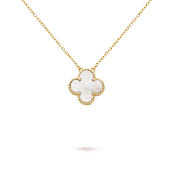 Ziri Radiant Necklace- GOLD White Stone