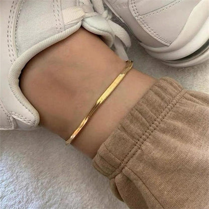 Gia Fischgräten-Fußkettchen - GOLD