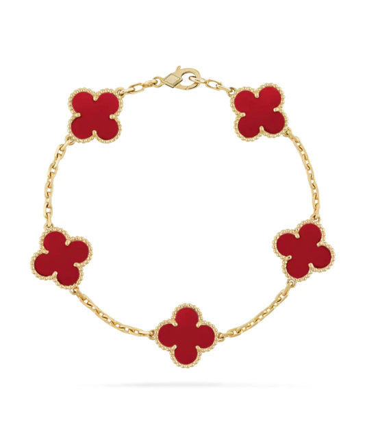 Strahlendes Armband - GOLD Rubin