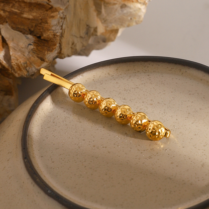 Korallenperlen Gold Französische Anstecknadel