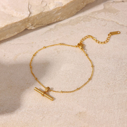 Goldfarbene Fußkette „Valentine“