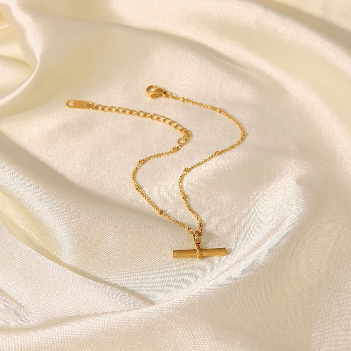 Goldfarbene Fußkette „Valentine“