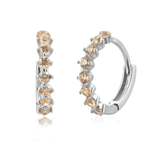 Ziri Luxe Earrings- ARGENTO Pietra Rosa