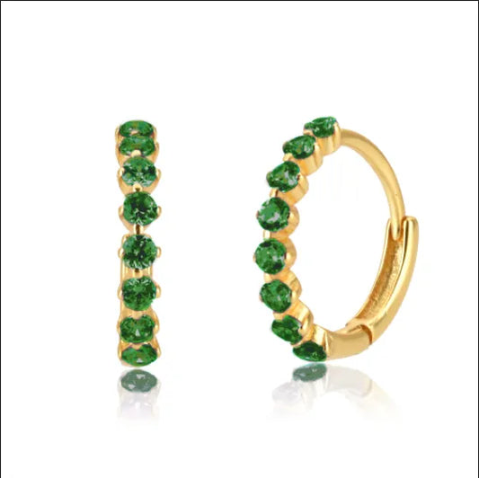 Ziri Luxe Earrings- ORO Pietra Verde