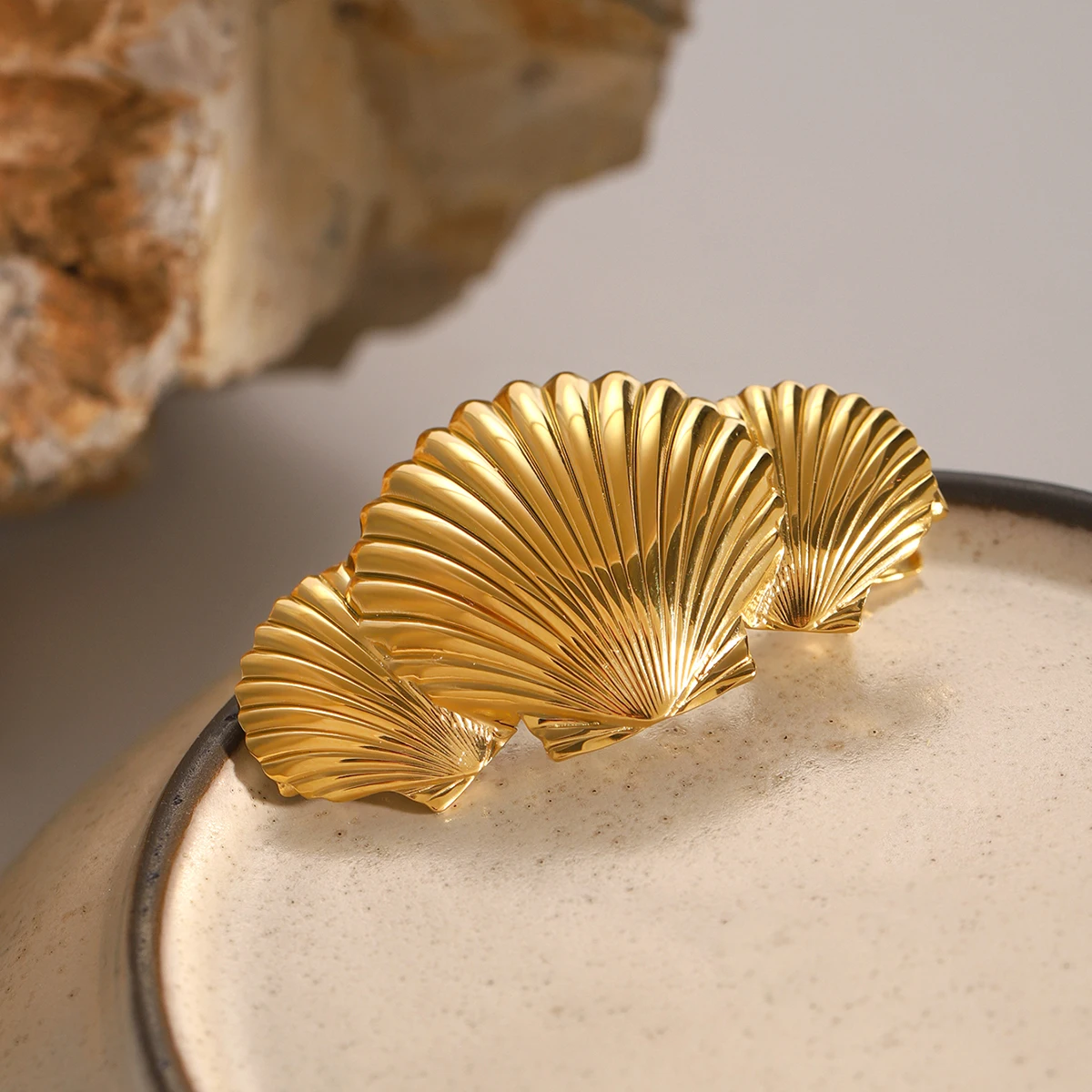 Tidal Sea Shell Gold Haarspange