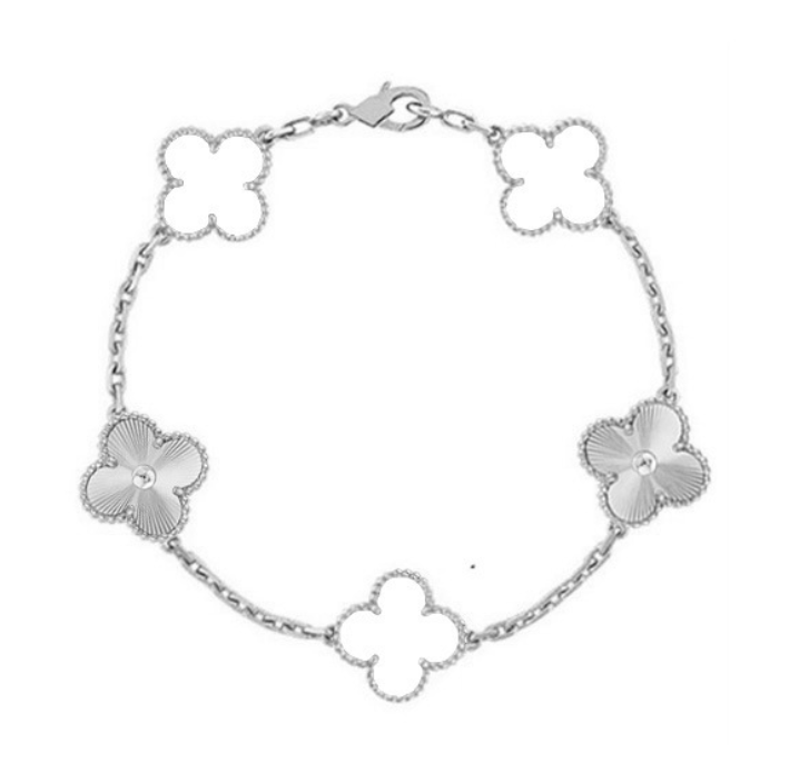 Ziri Radiant Bracelet- ARGENTO Pietra Bianco Mix
