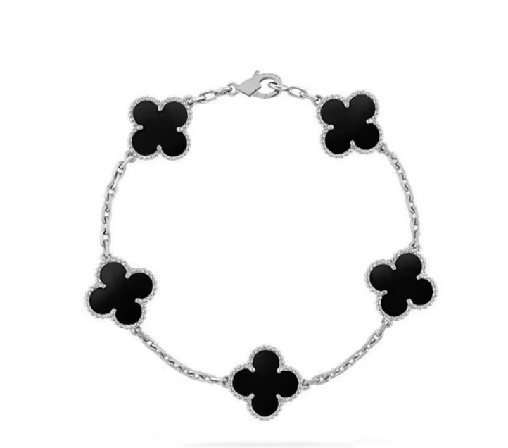 Ziri Radiant Bracelet- ARGENTO Pietra Nero