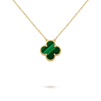 Strahlende Halskette - GOLD Smaragd